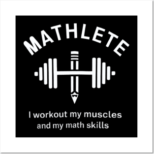 Mathlete – Flexing Muscles and Math Skills Posters and Art